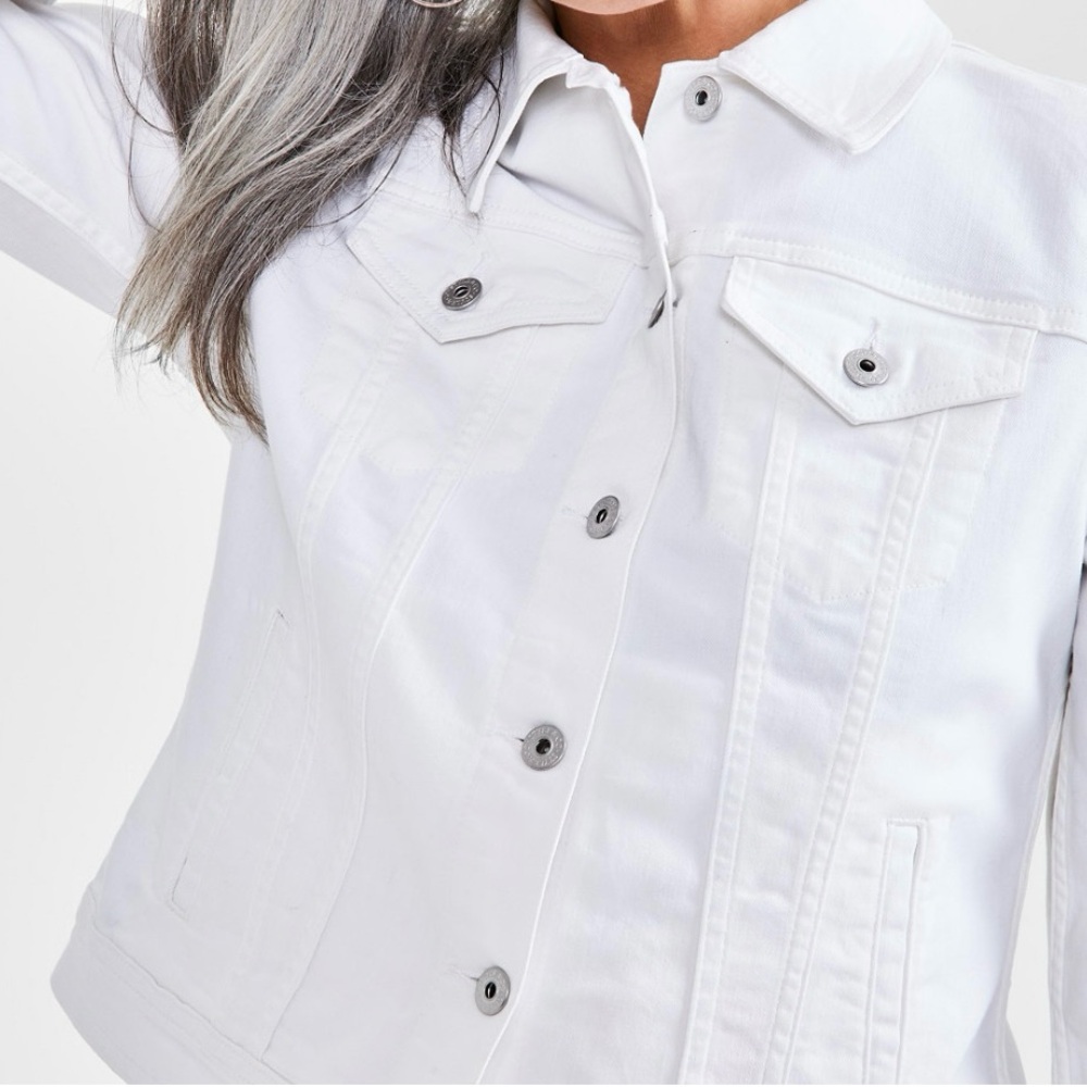 Style & Co Petite Classic Denim Jacket. - Picture 8 of 9